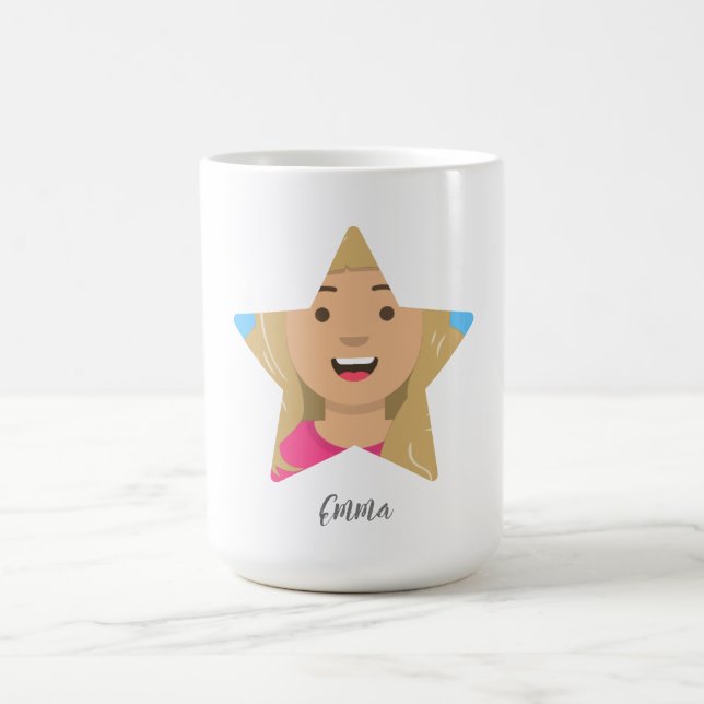 Ladda upp din superstjärna, stjärnform kaffemugg (Center)