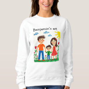 Ladda upp ditt barns konstverk på denna t-shirt