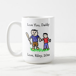 Ladda upp ditt barns teckning Cute Fars dag Kaffemugg