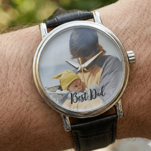 Ladda upp ditt eget foto Anpassa bästa pappa Armbandsur