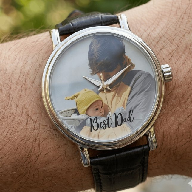 Ladda upp ditt eget foto | Anpassa bästa pappa  Armbandsur (Skapare uppladdad)