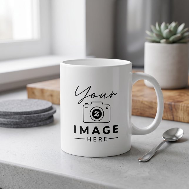 Ladda upp ditt favoritfoto kaffemugg (Skapare uppladdad)