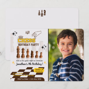 Ladda upp ditt foto-chess-Födelsedagsfest Inbjudan