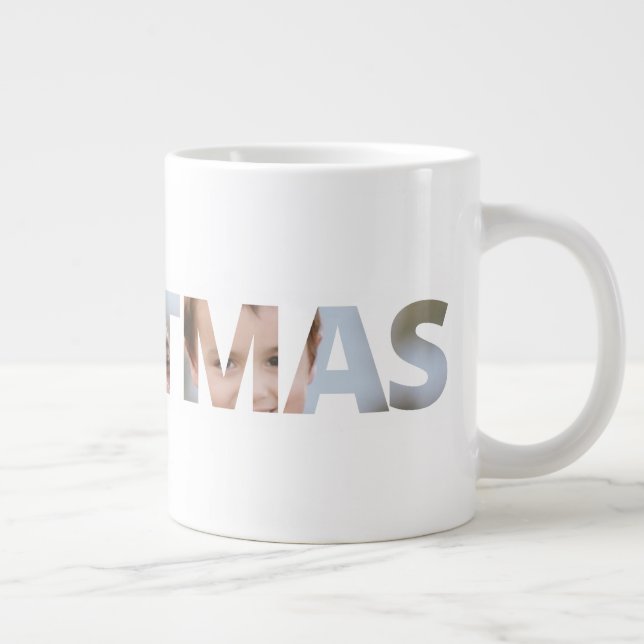 Ladda upp ditt foto i textjul jumbo mugg (Höger)