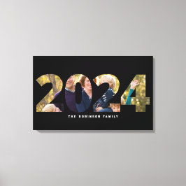 Ladda upp ditt foto med nyårsnummer 2024 canvastryck