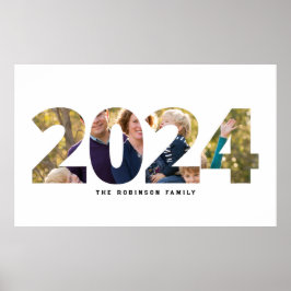 Ladda upp ditt foto med nyårsnummer 2024 poster