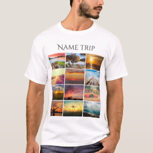 Ladda upp ditt foto och namn resa t shirt