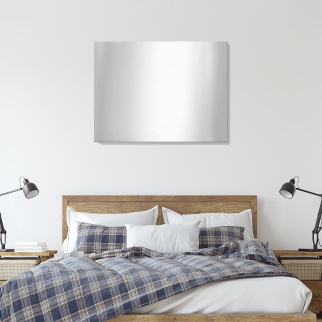 Ladda upp ditt foto till Blank Luxe Silver Bakgrun Canvastryck (Insitu (sovrum))