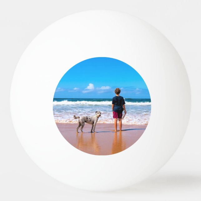 Ladda upp ditt husdjur foto ping pong boll present (Baksidan)