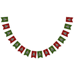 Ladda upp familjen Bild i en Julgran-form Vimplar