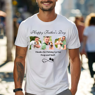 Ladda upp foto Glad fars dag Rolig hundägare T Shirt