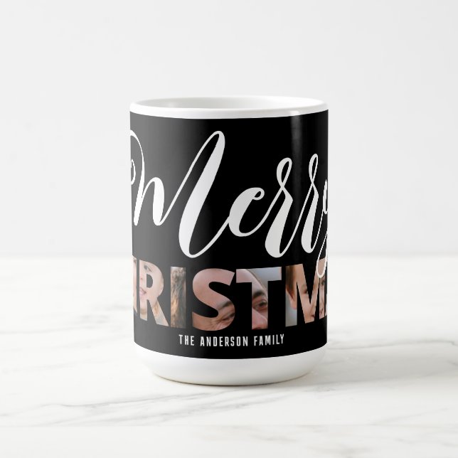 Ladda upp foto i God jul Text Magisk Mugg (Center)