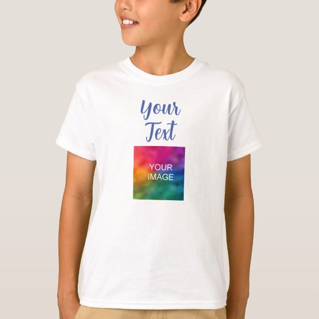 Ladda upp foto Lägg till handskrivna skript-rutor- T Shirt (Framsida)