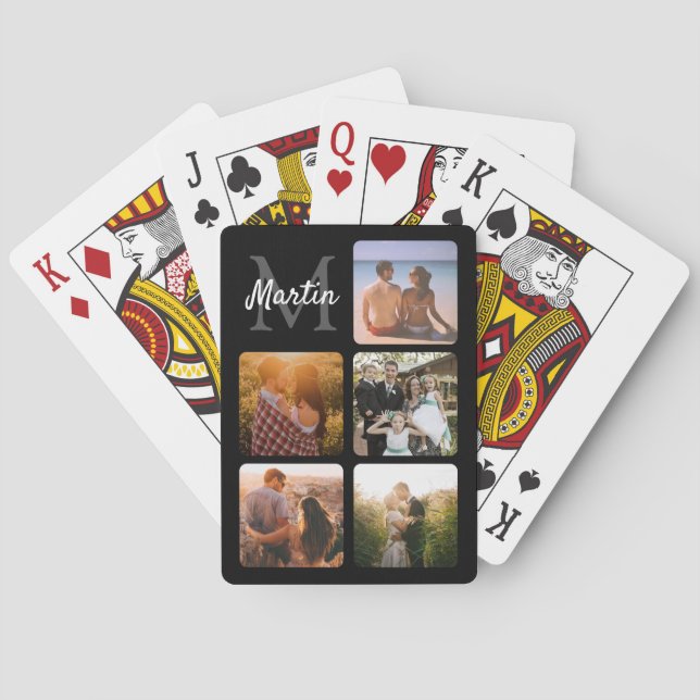 Ladda upp foto monogrammat casinokort (Baksidan)