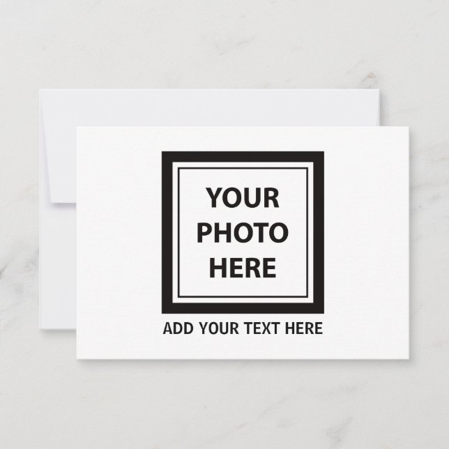 Ladda upp foto och lägg till Bild-text - Anpassa Inbjudningar (Framsida)