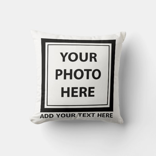 Ladda upp foto och lägg till Bild-text - Anpassa Kudde (Framsida)