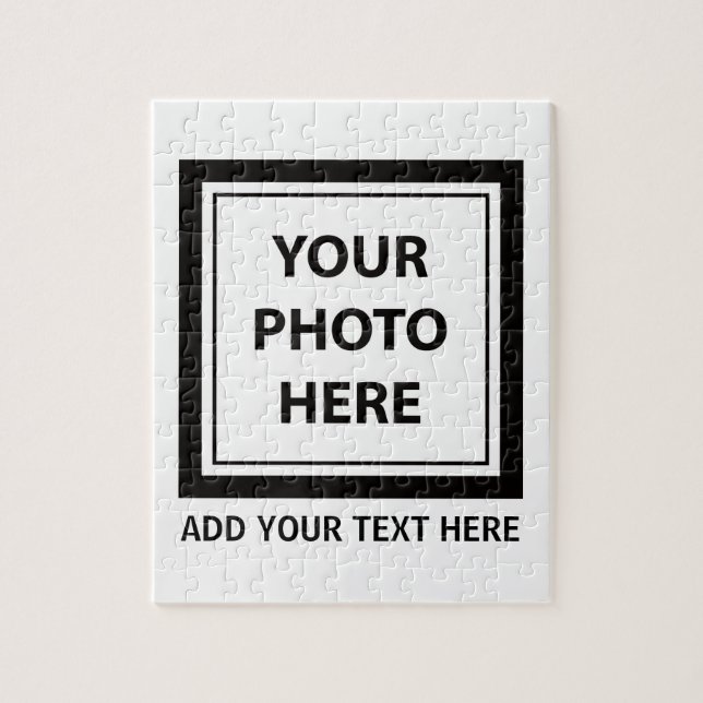 Ladda upp foto och lägg till Bild-text - Anpassa Pussel (Vertikal)