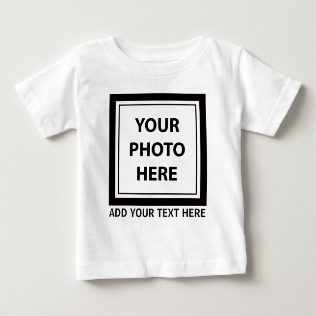 Ladda upp foto och lägg till Bild-text - Anpassa T Shirt (Framsida)