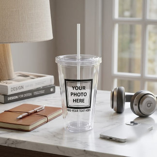 Ladda upp foto och lägg till Bild-text - Anpassa Take Away Mugg