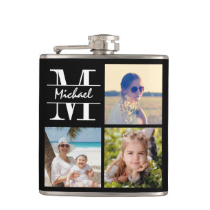 Ladda upp fotokolv med monogrammet namn fickplunta