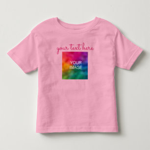 Ladda upp fotoutskrift, lägg till Rosa Baby Dubbla T Shirt