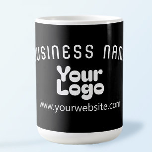 Ladda upp Logotyp Retro-Modern Black & White (redi Kaffemugg