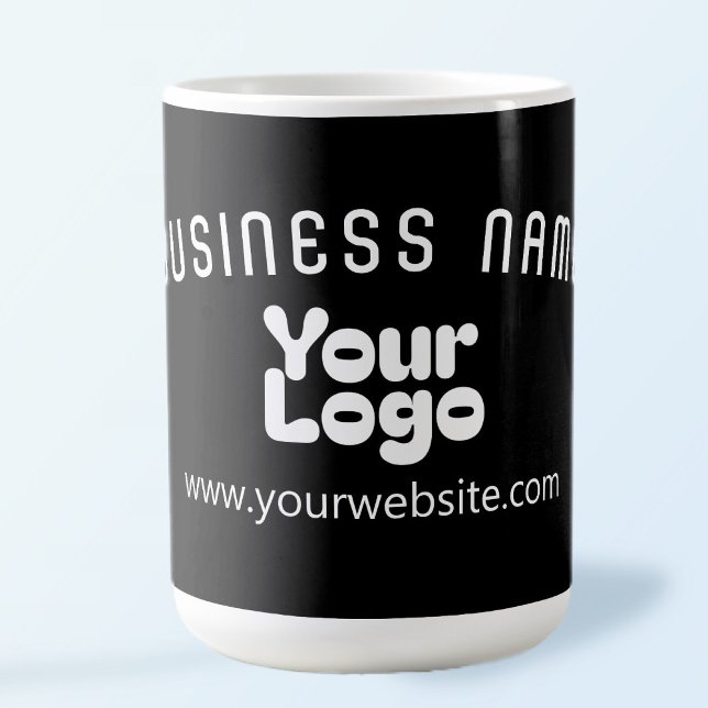 Ladda upp Logotyp Retro-Modern Black & White (redi Kaffemugg (Skapare uppladdad)