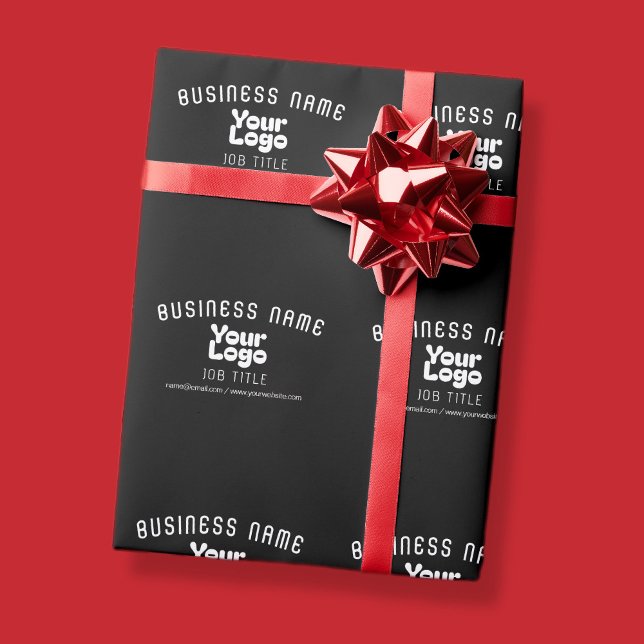 Ladda upp logotyp Retro-modern svart & vit (redige Presentpapper (Skapare uppladdad)