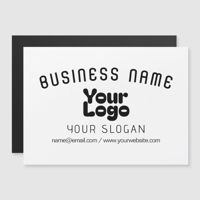 Ladda upp Logotyp Retro-Modern vit och svart (redi (Fram/baksida)