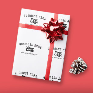 Ladda upp logotyp Retro-modern vit & svart (redige Presentpapper