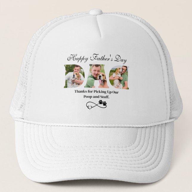 Ladda upp Rolig hund ägare för Photo Lycklig Fars  Keps (Framsida)