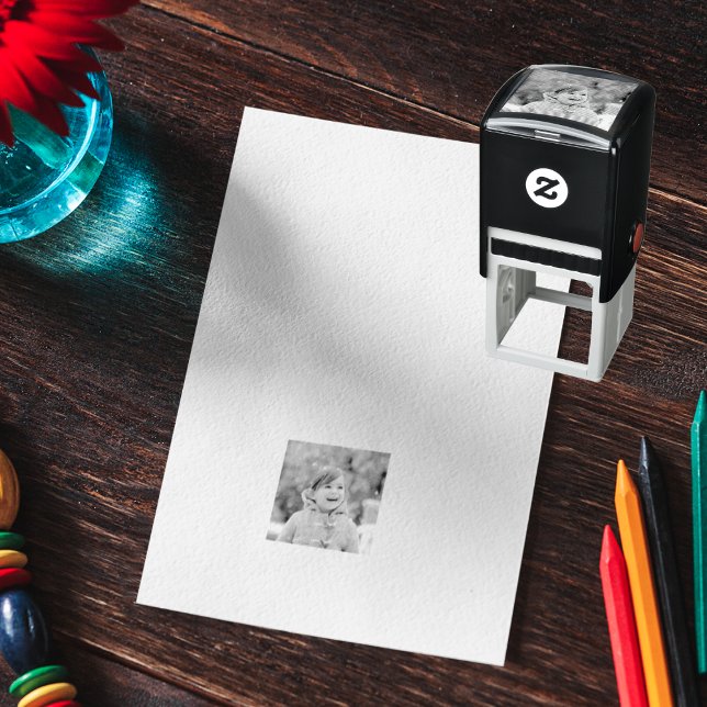 Ladda upp Selfie och Skapa Anpassningsbar Personli Självfärgande Stämpel (Upload Selfie and Create Custom Personalized Photo Self-inking Stamp)
