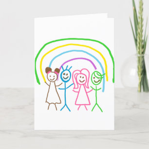 Ladda upp Teckning och vrid barnkläder till jul Helgkort