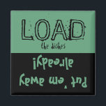 Ladda ur FUNNY! Dishwasher Magnet<br><div class="desc">Ett lustigt meddelande att lägga på diskmaskinen för att få veta om diskarna är smutsiga eller rena. Miljövänlig grönt med roligt-typografi. En underbar gåva till förhalaren i ditt liv!</div>