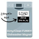 Ladda ur FUNNY! Dishwasher Magnet<br><div class="desc">Ett lustigt meddelande att lägga på diskmaskinen för att få veta om diskarna är smutsiga eller rena. Trendig svart och vitt färg med roligt typografi. En underbar gåva till förhalaren i ditt liv!</div>