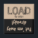 Ladda ur FUNNY! Dishwasher Magnet<br><div class="desc">Ett lustigt meddelande att lägga på diskmaskinen för att få veta om diskarna är smutsiga eller rena. Trendig svart och vitt färg med roligt typografi. En underbar gåva till förhalaren i ditt liv!</div>