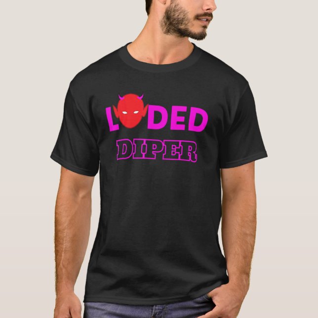 Laddad Diper Trevlig Unisex T Shirt (Framsida)