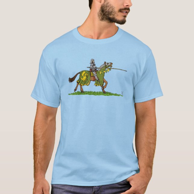 Laddad medeltida riddare t shirt (Framsida)