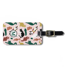 Laddande handdragna katter på rosans bakgrund