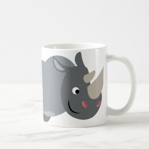 Laddande noshörningmugg för gullig tecknad kaffemugg