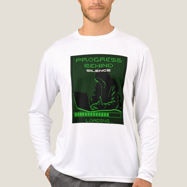 Laddar Hacker Bärbar Dator Grafisk T-Shirt (Framsida)