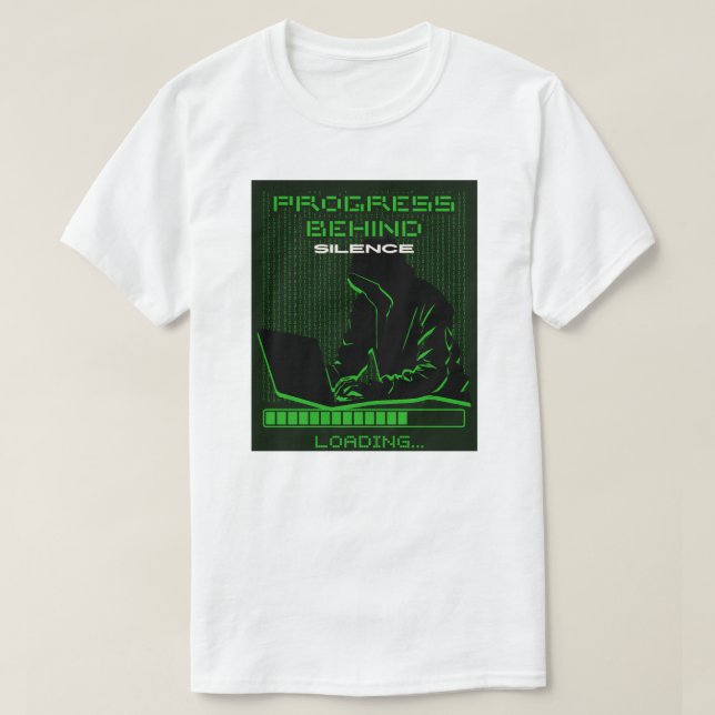 Laddar Hacker Bärbar Dator Grafisk T-Shirt (Design framsida)