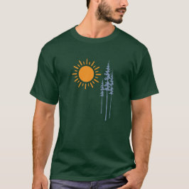 Laddar mellan träd-grafik t shirt