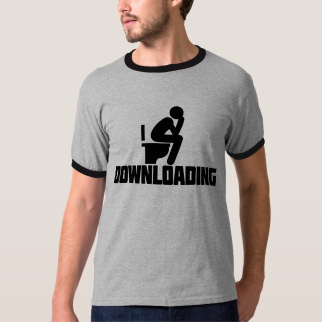 Laddar ner - Rolig Toalett Bajsar     T Shirt (Framsida)