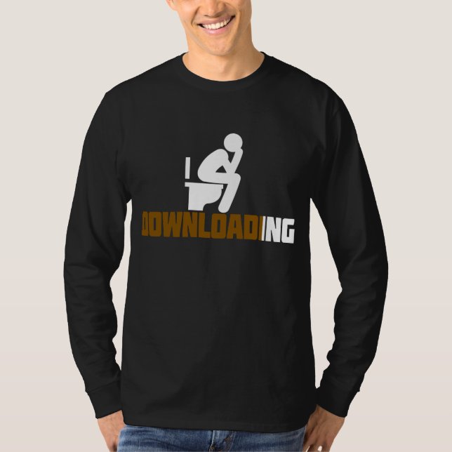 Laddar ner - Roligt Sarksatisk Toalett Bajsar  T Shirt (Framsida)