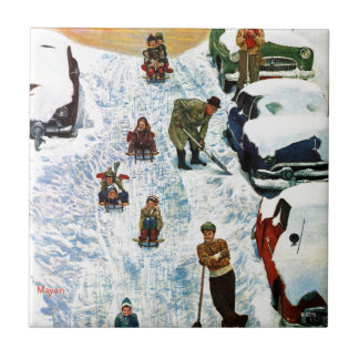 Laddar och Gräver ut Kakelplatta