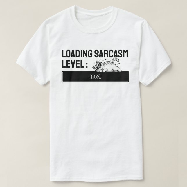 Laddar… Sarkasmnivå: 100% T Shirt (Design framsida)