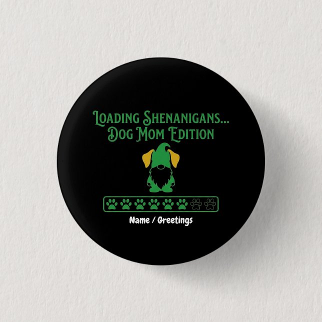 Laddar Shenanigans Hundmamma Gnome St Patrick's Da Knapp (Framsida)