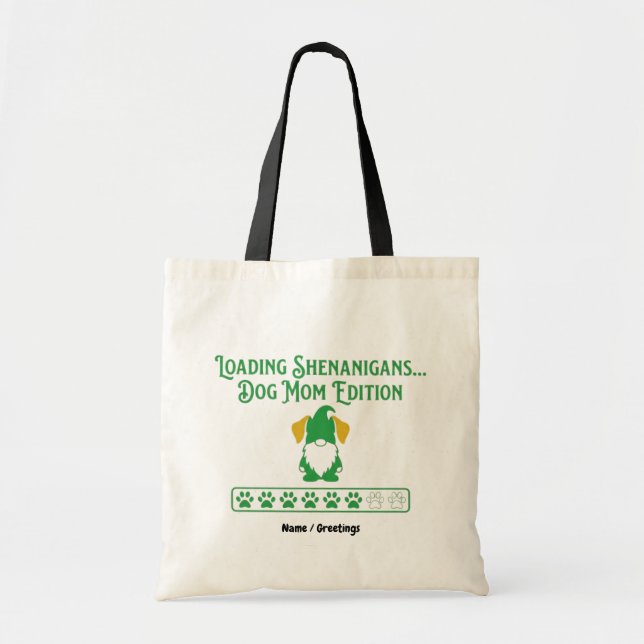 Laddar Shenanigans Hundmamma Gnome St Patrick's Da Tygkasse (Framsidan)