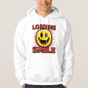 Laddar Smile – Retro Pixel Art 8-Bit Glad Anka Ans Hoodie